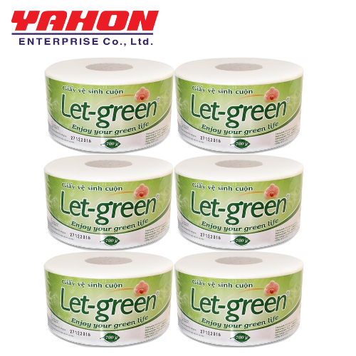 Combo 6 Giấy Vệ Sinh Cuộn 10*20cm LET-GREEN, 700 G/Cuộn