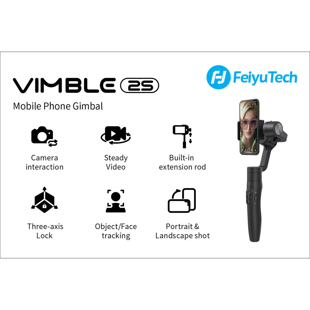 Feiyu Tech Vimble 2S - Gimbal Chống Rung Kiêm Gậy Selfie Du Lịch - Hàng Chính Hãng