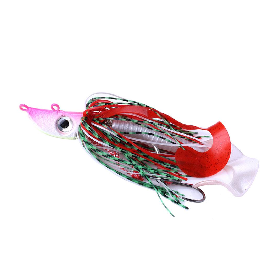 Metal Fishing Lure Jig Head Hard Bait Sea Fishing Silicone Lures 20g