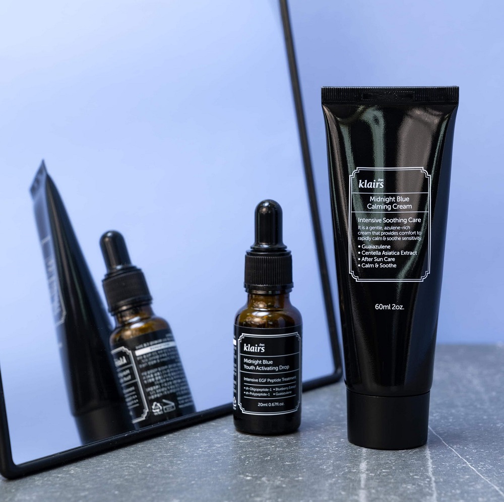 Bộ 2 Sản Phẩm Dưỡng Ẩm Làm Dịu Và Phục Hồi Da Klairs Midnight Blue + Tặng 1 Mặt Nạ Sexylook