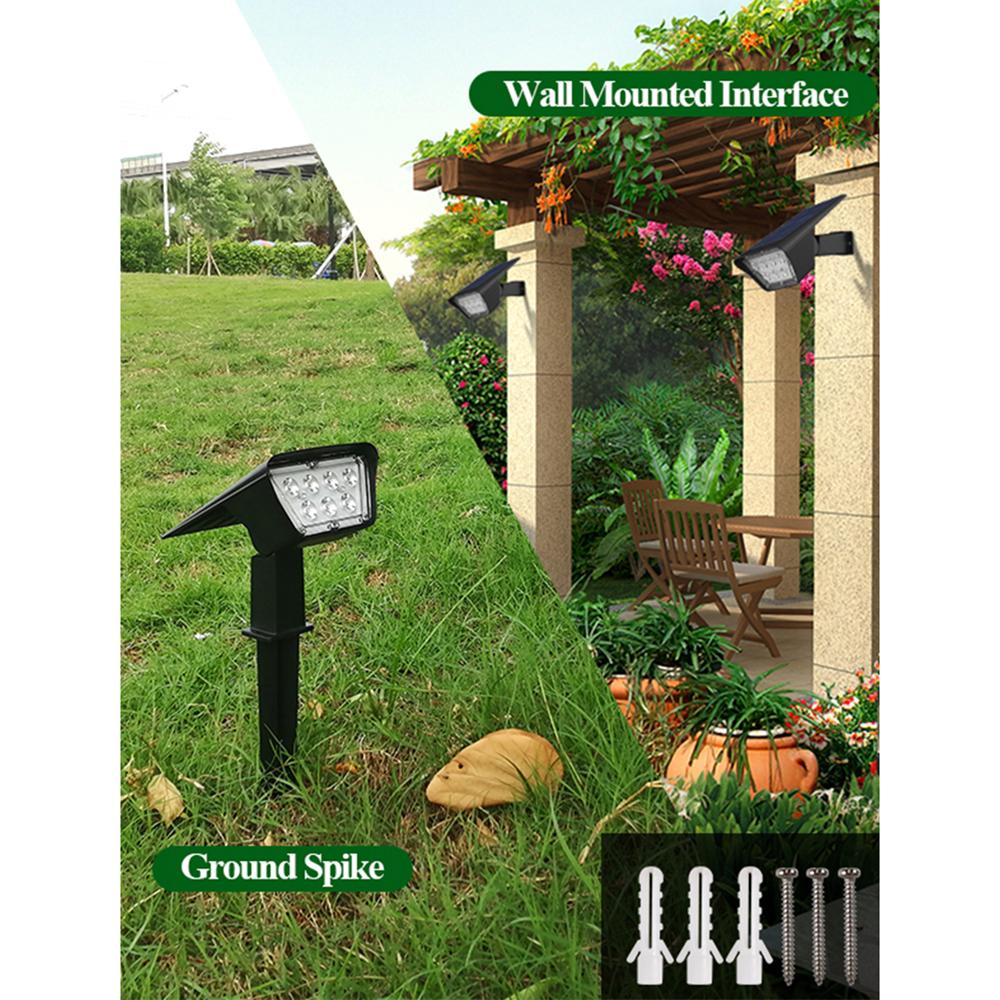 Cặp Đèn led chiếu sáng sân vườn sử dụng năng lượng mặt trời Không thấm nước