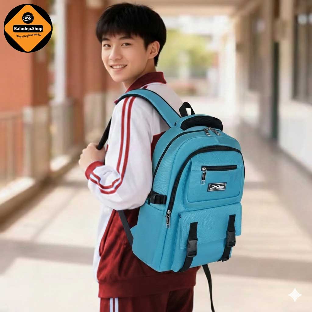 Balo Học Sinh Trung Học Đựng Laptop 15.6 Inch Cao Cấp Xbags Sea Blue XB3201, Chống Nước, Hiện Đại Trẻ Trung!