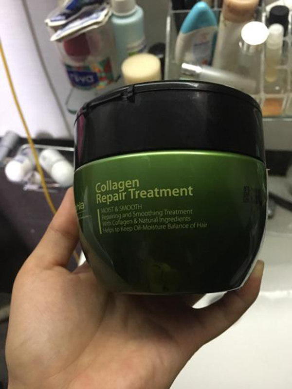 Kem hấp phục hồi tóc Sophia Platium Collagen Hair Repair Treatment Hàn Quốc 450ml tặng kèm móc khoá