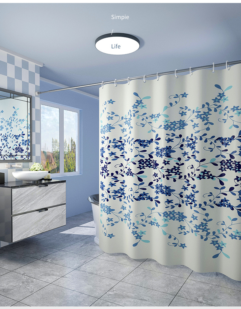 RÈM PHÒNG TẮM KHÔNG THẤM NƯỚC RÈM VẢI POLYESTER DÀY