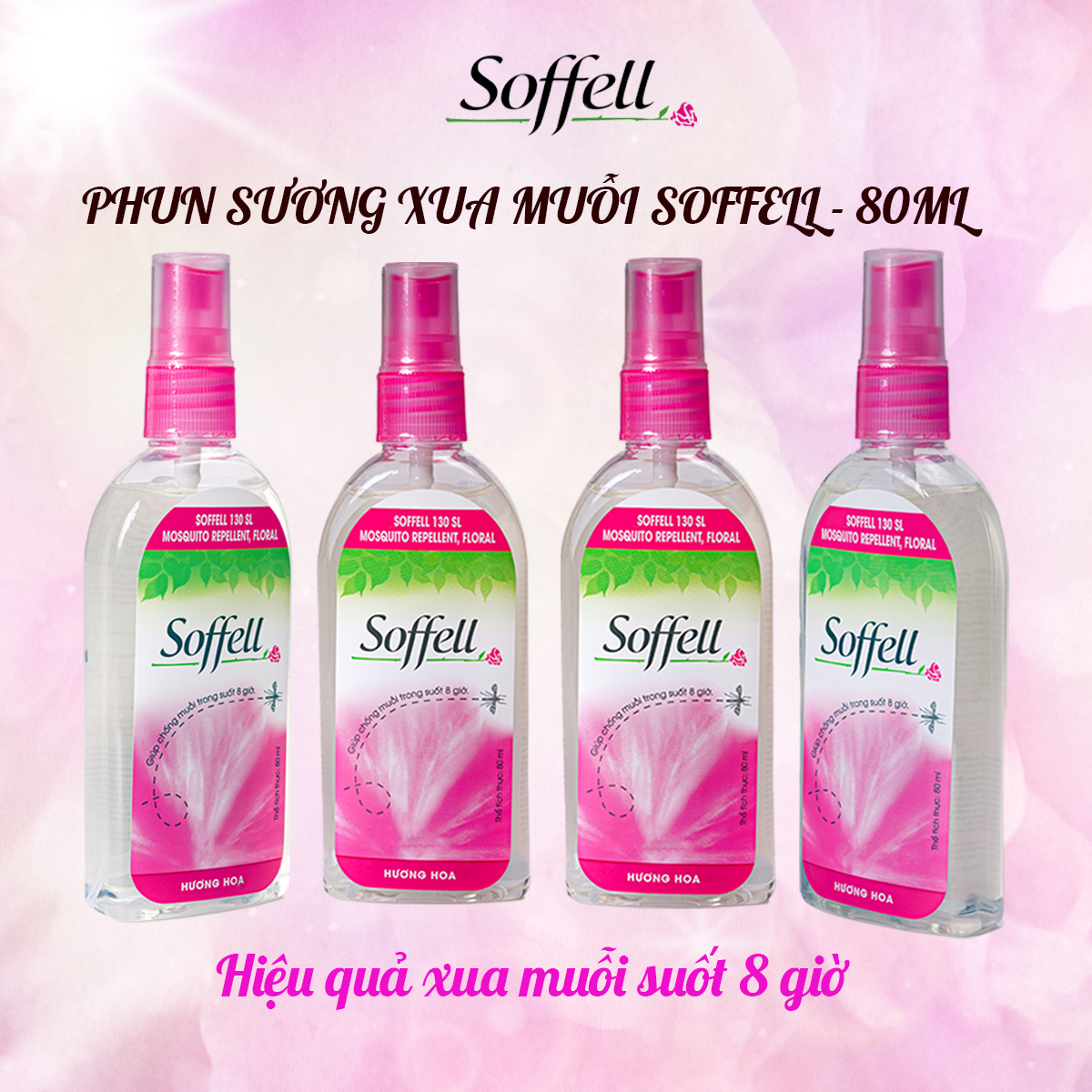 [COMBO 4] PHUN SƯƠNG XUA MUỖI SOFFELL - 80ML