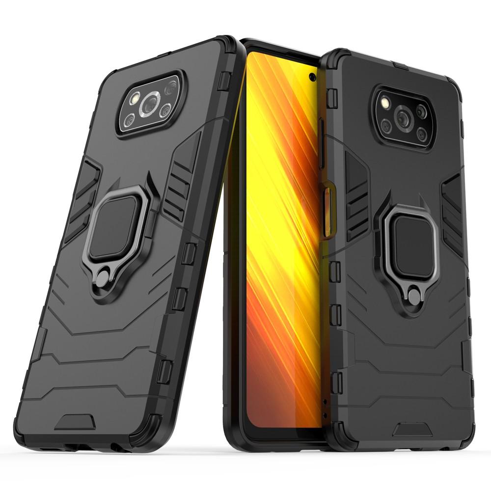 Ốp lưng cho Xiaomi Poco X3 NFC X3 Pro iron man chống sốc kèm nhẫn xoay chống xem video bảo vệ camera