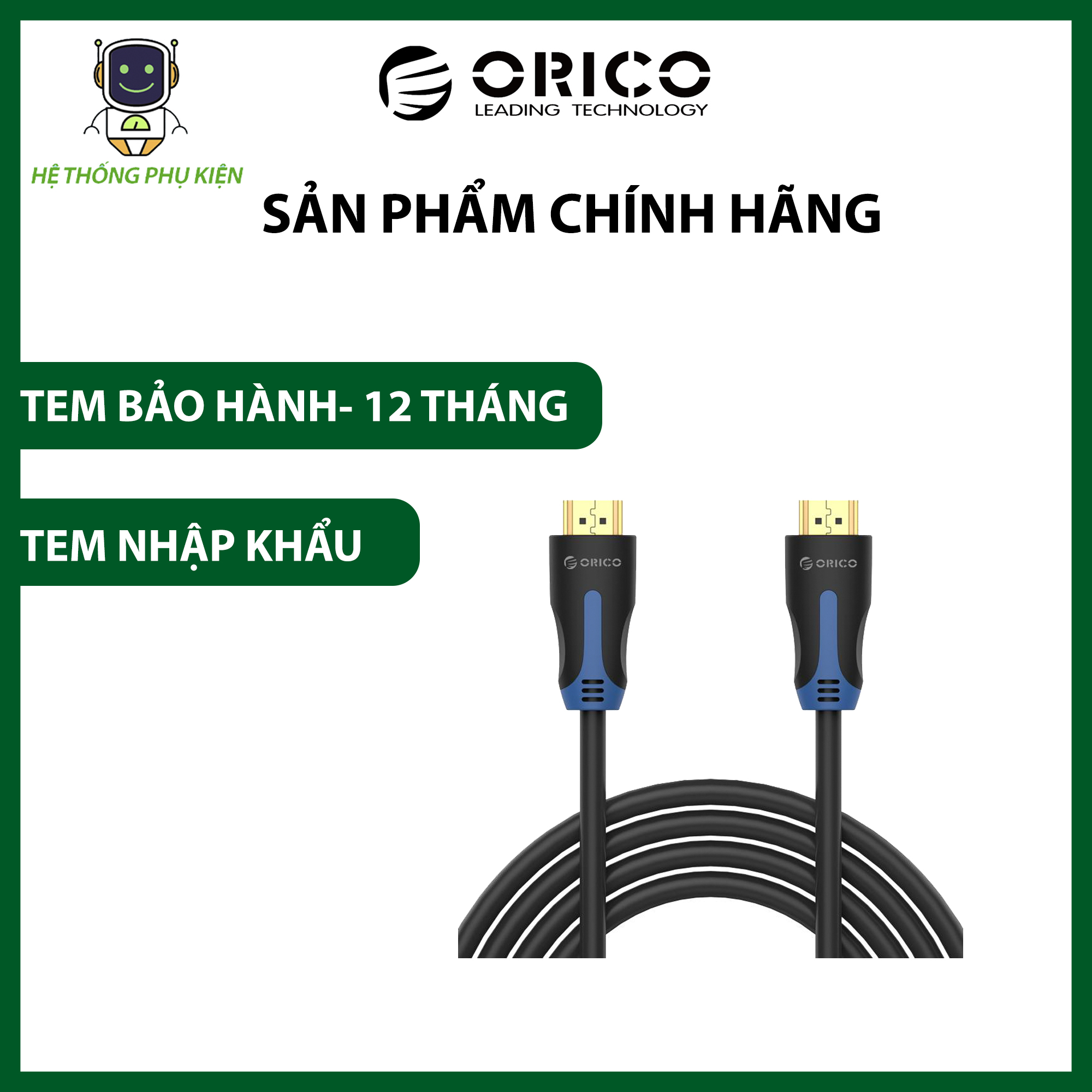 CÁP HDMI ORICO HM14-15-BK-E- Hàng Chính Hãng