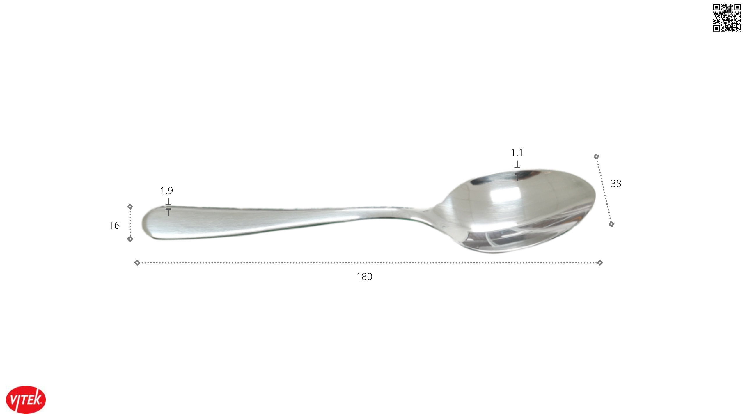 Bộ 6 chiếc muỗng/thìa ăn Daily - VTK, inox 430 bền, đẹp - VTK Daily Spoon 430