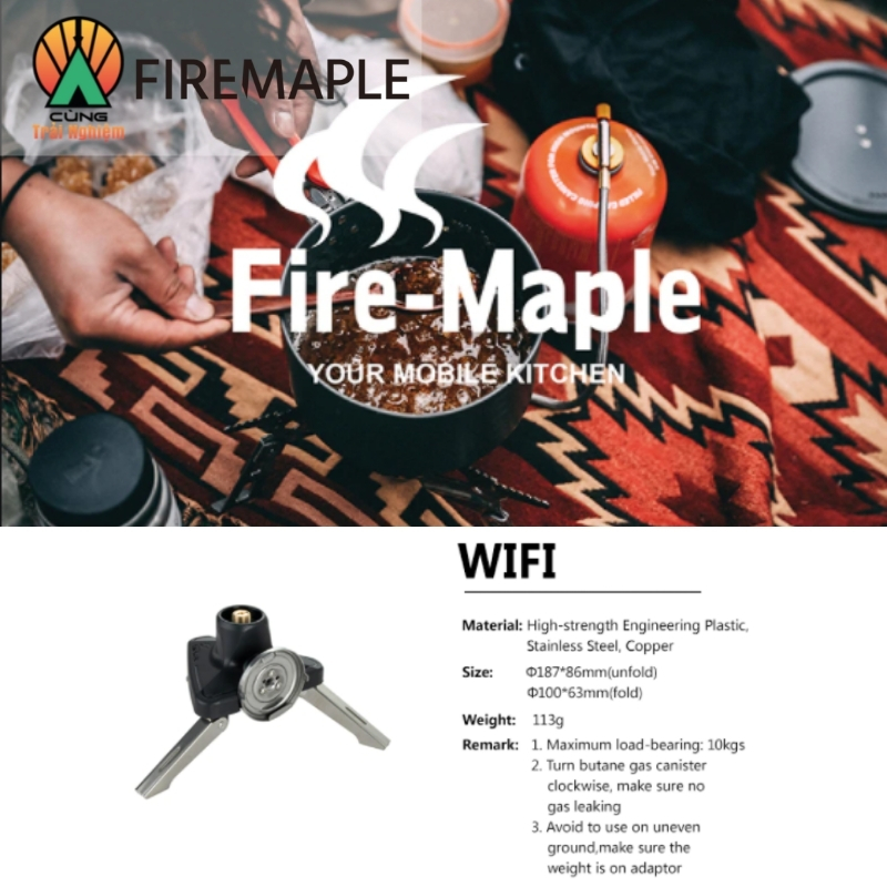 Bộ Chuyển Đổi Bình Gas Dã Ngoại Chuyên Dụng Fire-Maple Chuyển Bình Gas Tròn Sang Bình Gas Dài WIFI Adaptor FMW-ADAP-WIFI