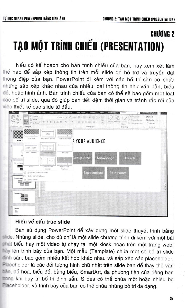 Tin Phòng Văn Phòng - Tự Học Nhanh PowerPoint Bằng Hình Ảnh (Dùng Cho Các Phiên Bản 2022 - 2021 - 2019 - 2016) (STK)