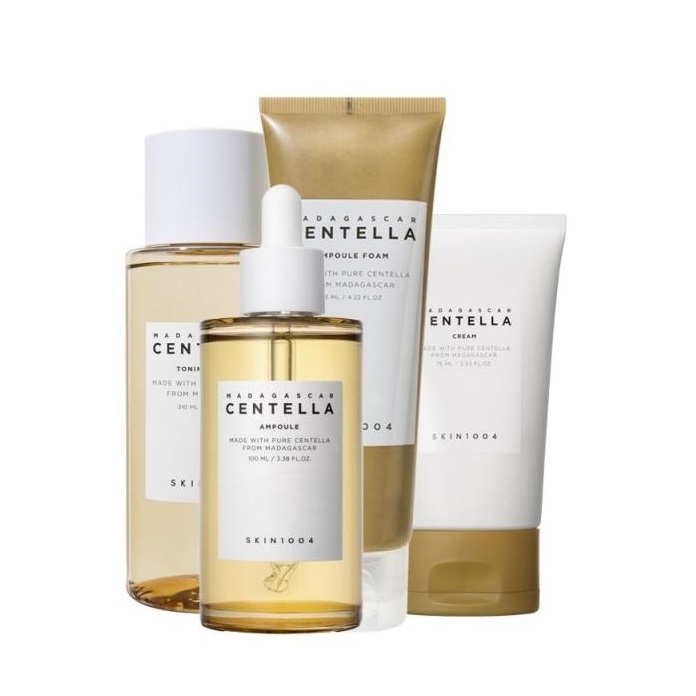 Bộ 4 SP Dịu Da Mụn, Phục Hồi Da Skin1004 Madagascar Centella