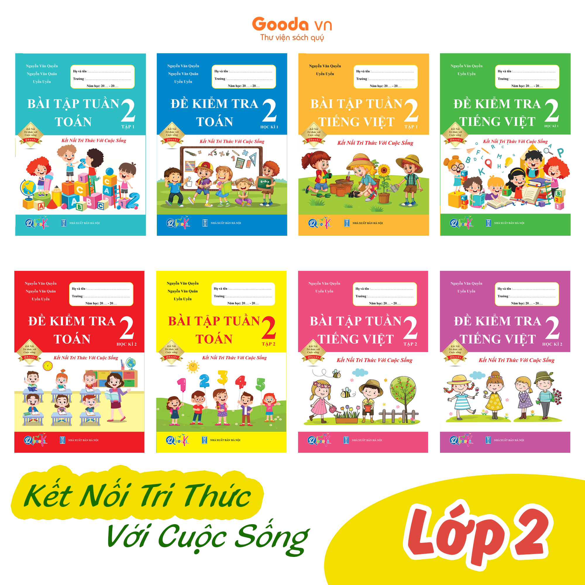 Combo Bài Tập Tuần Và Đề Kiểm Tra Toán, Tiếng Việt Lớp 2 - Kết Nối Tri Thức Với Cuộc Sống - Combo 8 Cuốn