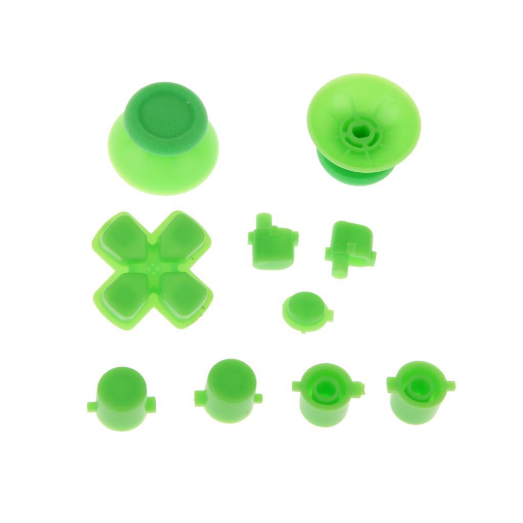 Green Bullet Button Thumbstick D-pad L R Mod For PS4 Playstation Controller