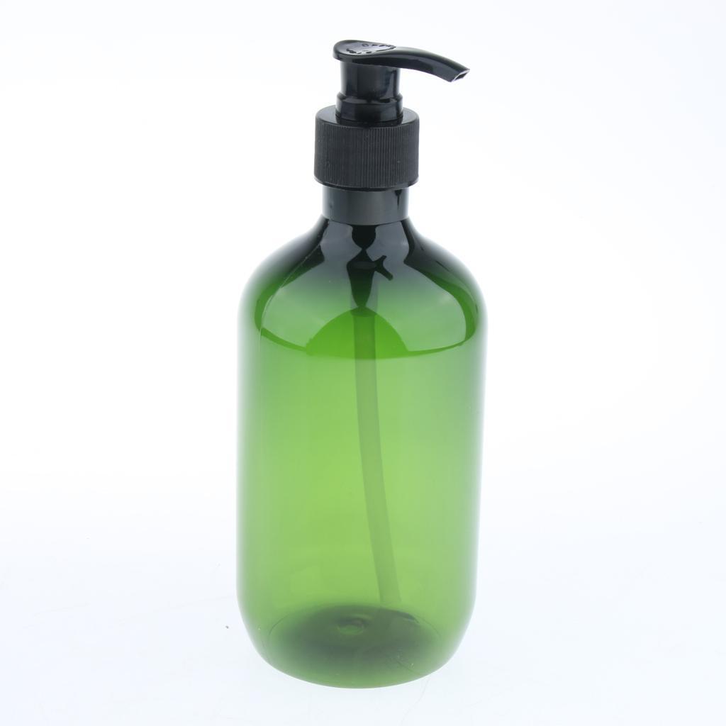4 Pieces 500ml Refillable Pump Bottle Empty Shampoo Dispensing Container