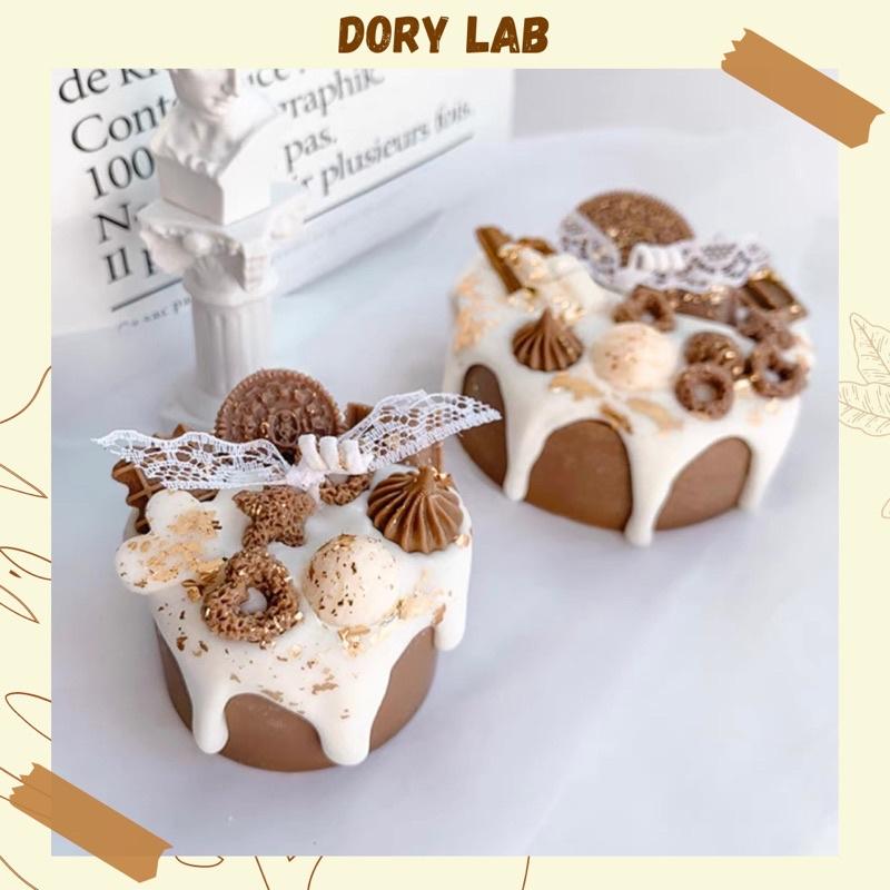 Nến Thơm Bánh Kem Socola Nhiều Mẫu Handmade - Dory Lab