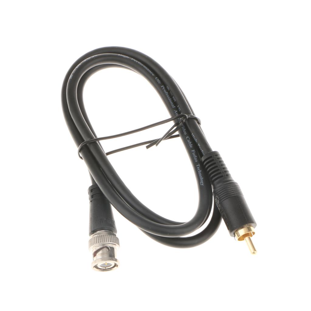 BNC Male To RCA Male M/M Coax/Coaxial For  Cable Cord Black