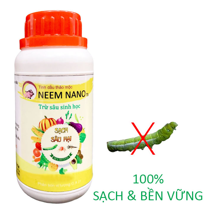 VƯỜN SINH THÁI chăm sóc cây trồng - Thuốc trừ sâu sinh học neem nano - Sạch nhện đỏ, bọ trĩ, rầy rệp - Chiết xuất 100% Thiên Nhiên