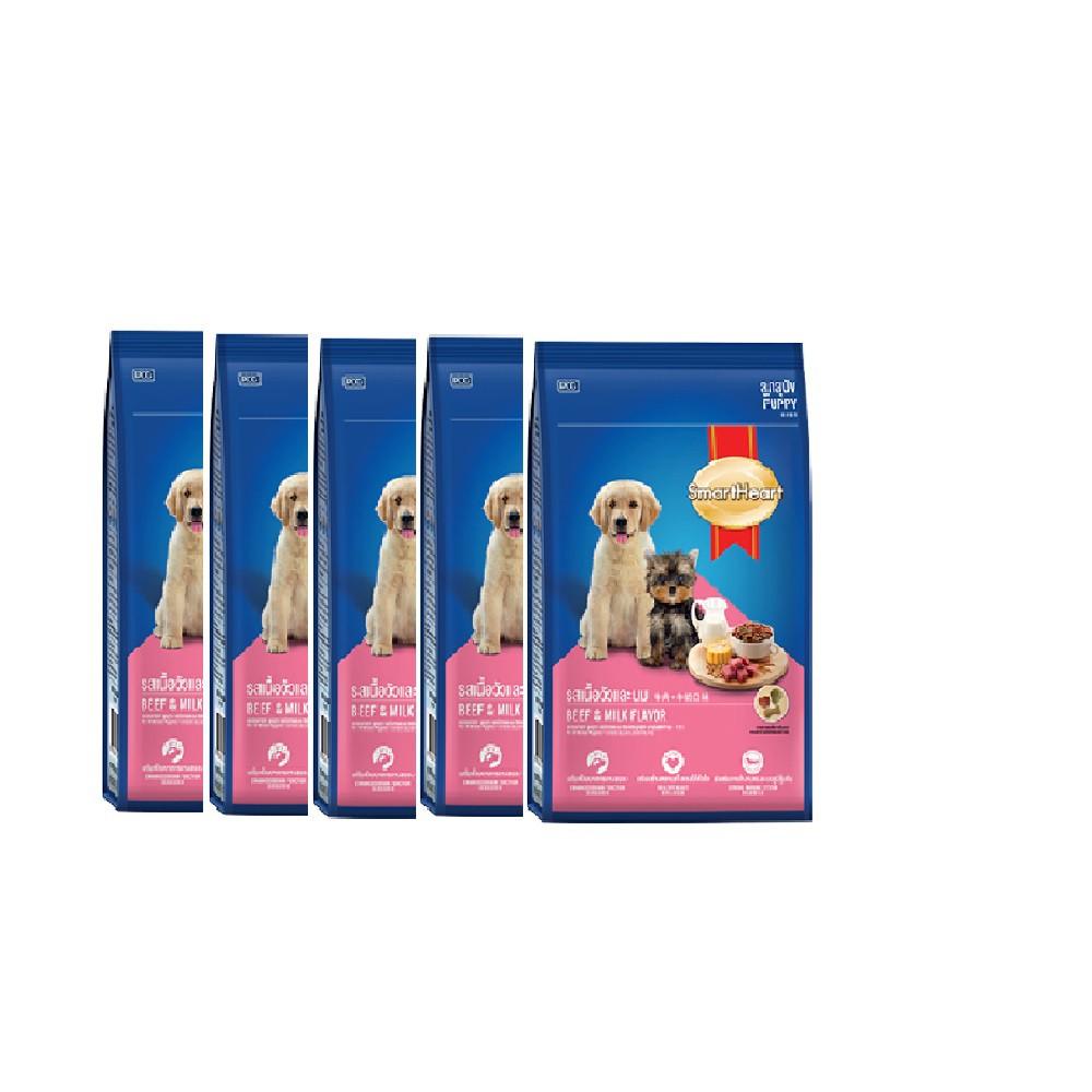 THỨC ĂN HẠT CHO CHÓ CON SMARTHEART VỊ BÒ VÀ SỮA
