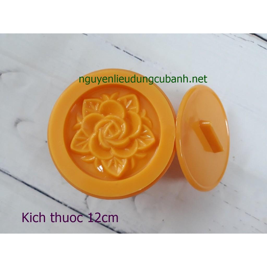 KHUÔN XÔI HÌNH TRÒN MẶT HOA HỒNG - 12CM