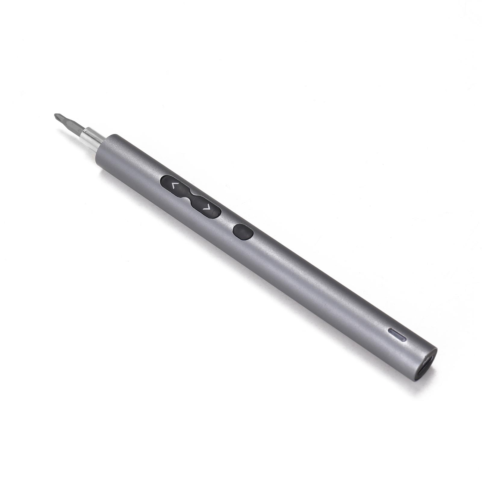 28in1 200r/min 0.35N.m Torque Cordless Type-C Rechargeable Multi-use Electric Screwdriver Screw Drill Bit Set Mini Power Tool Multifunction Screw Driver with LED Light for Repairing Clock Electronic Device