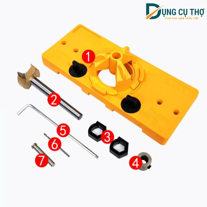 Cữ khoan bản lề bật