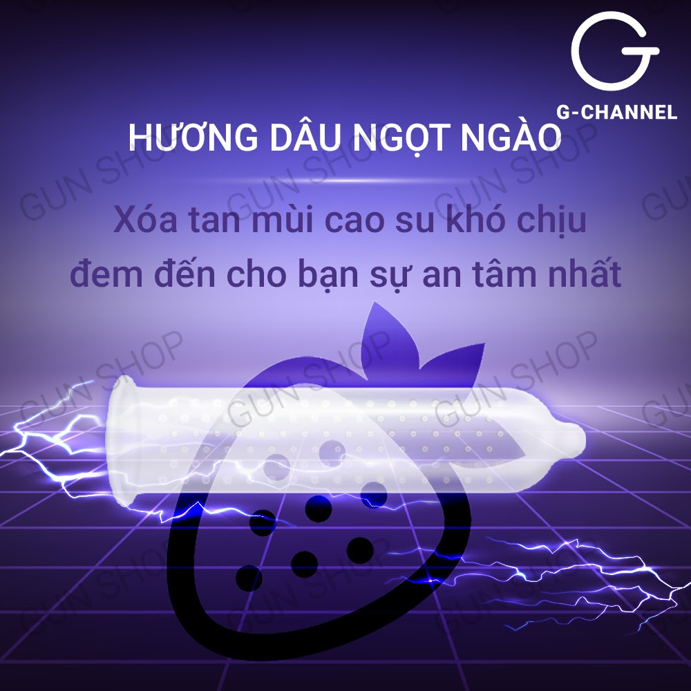 Bộ 5 hộp bao cao su Storm hương dâu | Hộp 10 cái