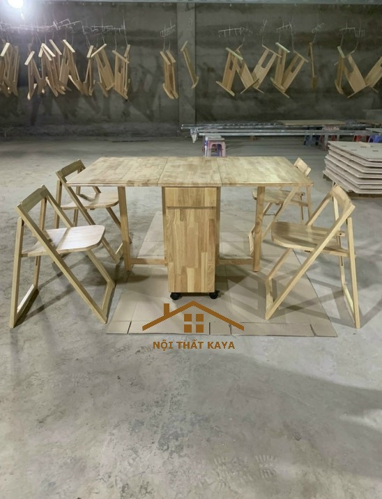 Bàn ăn xếp gọn xuất khẩu Nhật 4 Ghế