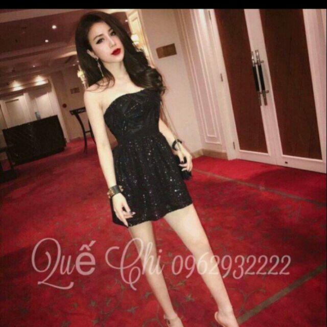 Đầm xòe ống cúp kim sa