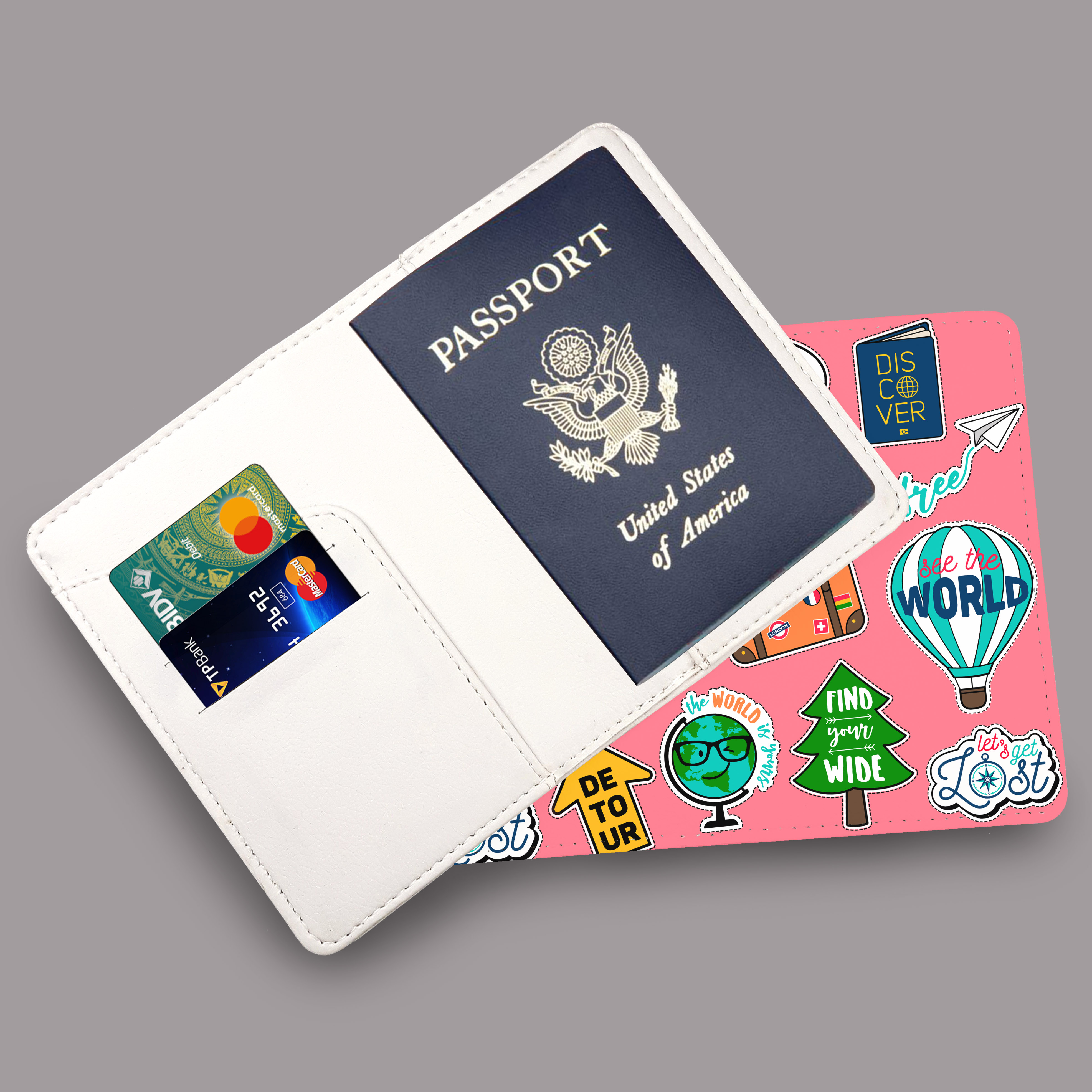 Ví Đựng Passport Du Lịch Và Phụ Kiện STICKERS - Bao Da Hộ Chiếu STormbreaker - Passport Cover Holder - Thiết Kế Thời Trang - Độc Đáo - LT002