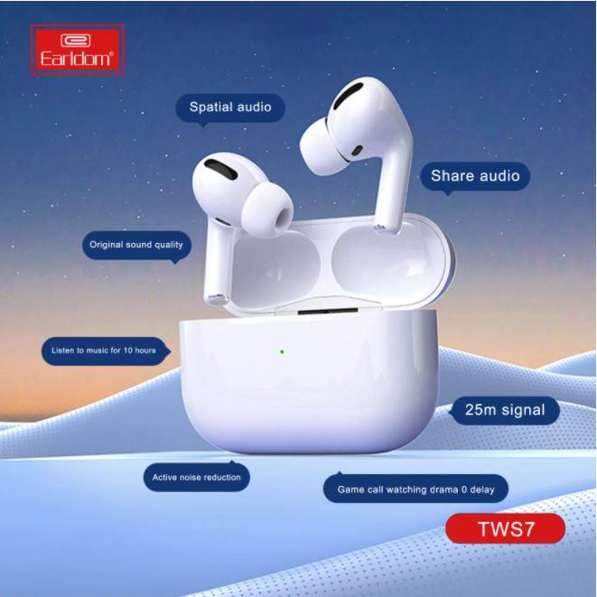 Tai Nghe Bluetooth tws True Wireless Earldom TWS7 sang trọng tinh tế âm thanh cực hay - Hàng Chính Hãng