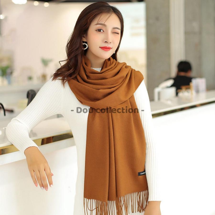 Khăn Cashmere Choàng Cổ Trơn Thời Trang Thu Đông - Chất Liệu Cashmere - 70x190cm - Mã LN016