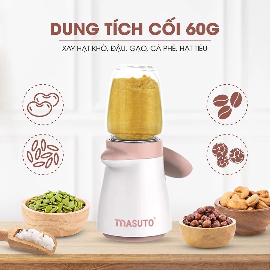 Máy xay ăn dặm đa năng cho bé Sothing Masuto Baby MS-baby23,  3 cối, xay thịt xay cá, xay tôm- Hàng chính hãng