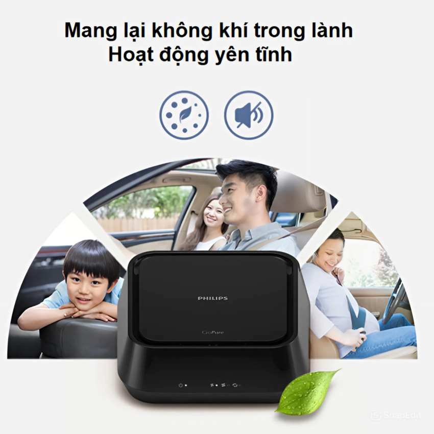 Máy khử mùi, lọc không khí ô tô thương hiệu Hà Lan cao cấp Philips GP5202 - Hàng nhập khẩu