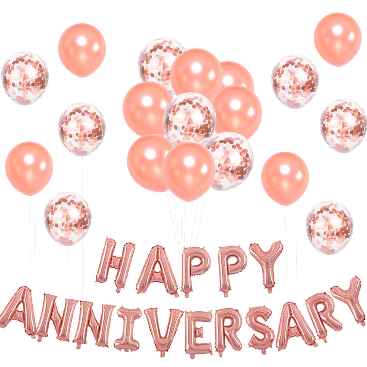 Bộ bong bóng trang trí tiệc kỷ niệm Happy Anniversary hpan20