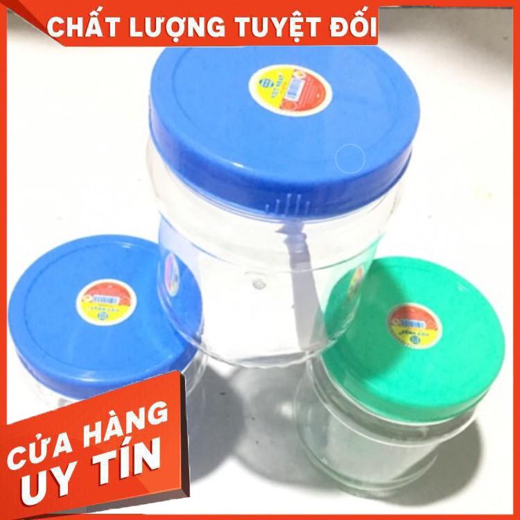 Lọ nhựa đựng gia vị nắp vặn kín 300ml kèm thìa xịn