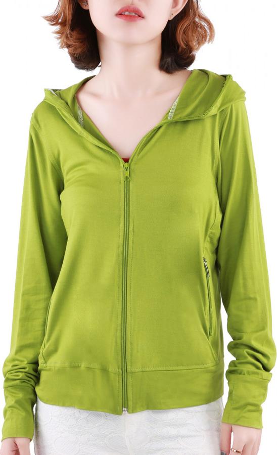 Áo Khoác Nữ Xỏ Ngón Comfort Dây Kéo Túi Màu