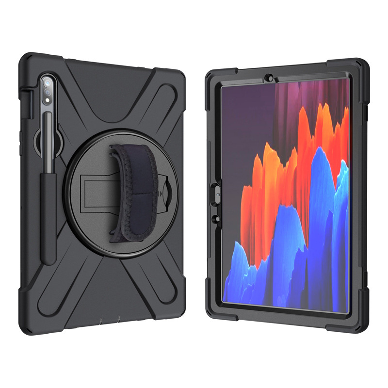 Ốp lưng dành cho Samsung Galaxy Tab S8/Tab S8 Plus/Tab S8 Ultra/Tab S7/Tab S7 Plus chống sốc dựng máy có dây đeo vai và tay