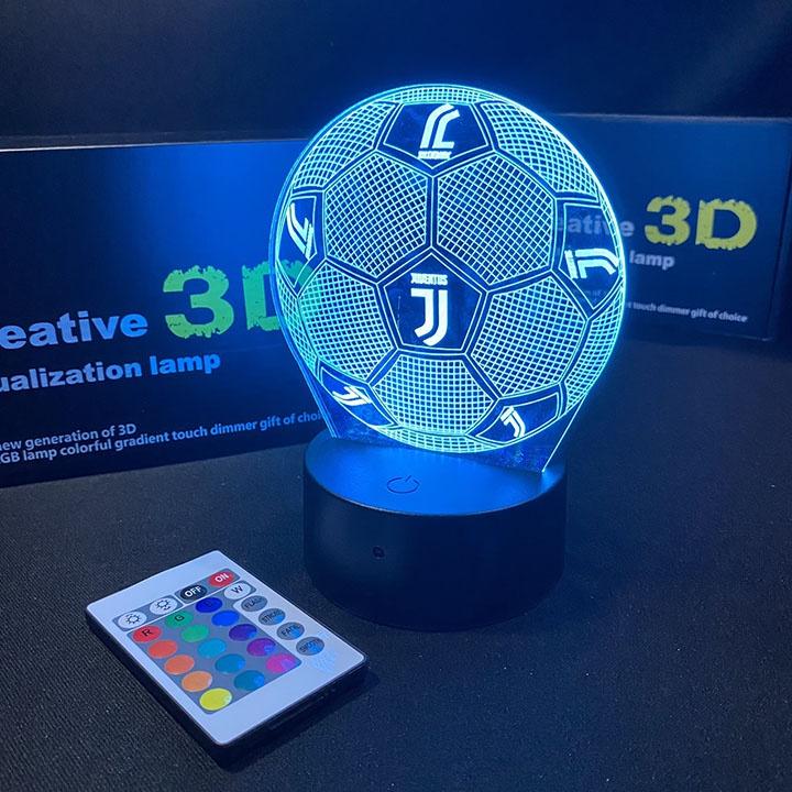 Đèn led 3D USB logo Juventus  ĐÈN NGỦ ĐÈN TRANG TRÍ 16 MÀU CÓ ĐIỂU CHUYỂN CHẾ ĐỘ MÀU