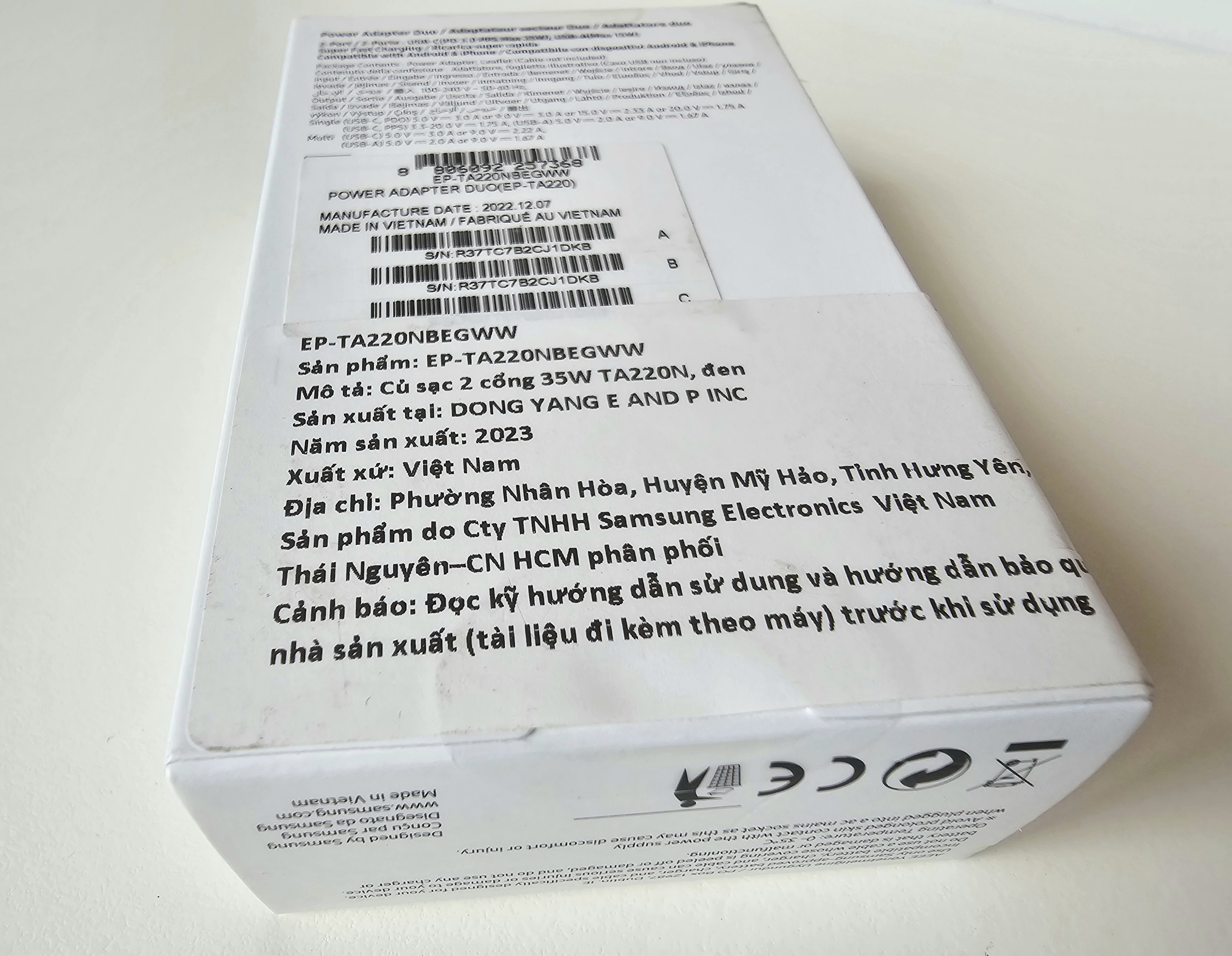 Sạc nhanh Samsung 35W (Không kèm cáp) EP-TA220N - Hàng Chính Hãng