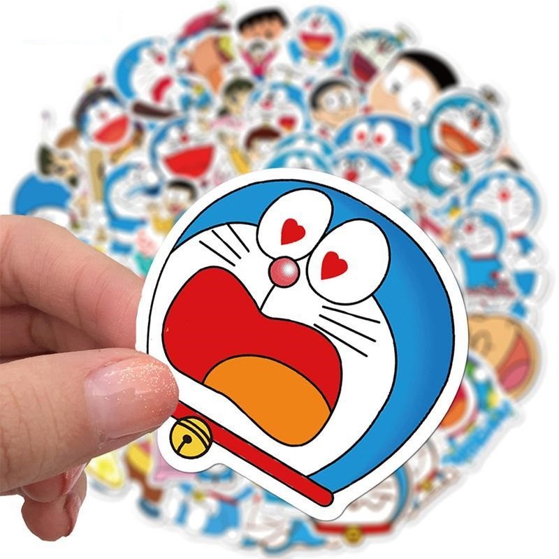 Sticker 50 miếng hình dán Doraemon