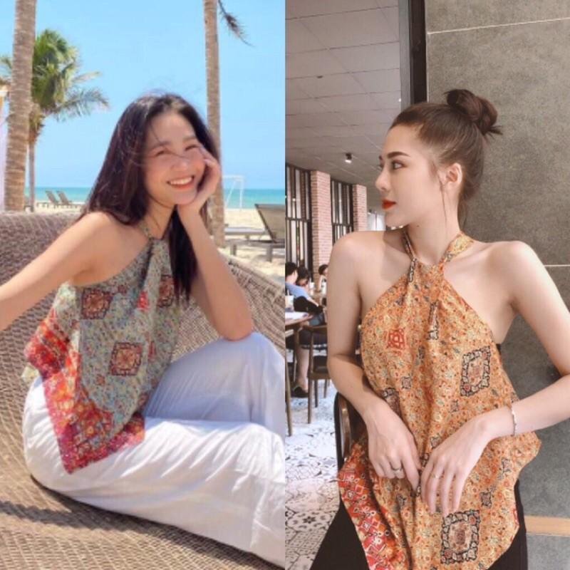 Set Áo yếm thổ cẩm quần ống suông có 2 màu có bán tách lẻ quần/áo