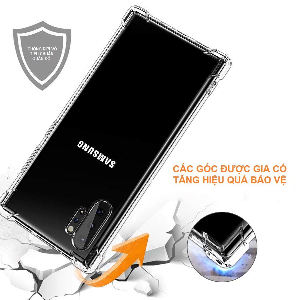 Ốp Lưng Case TPU Dẻo Chống Sốc Dành Cho Samsung Galaxy Note 10 Plus (Trong Suốt)