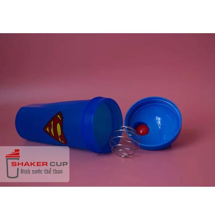 Bình lắc tập gym bình thể thao shake bottle Super Hero