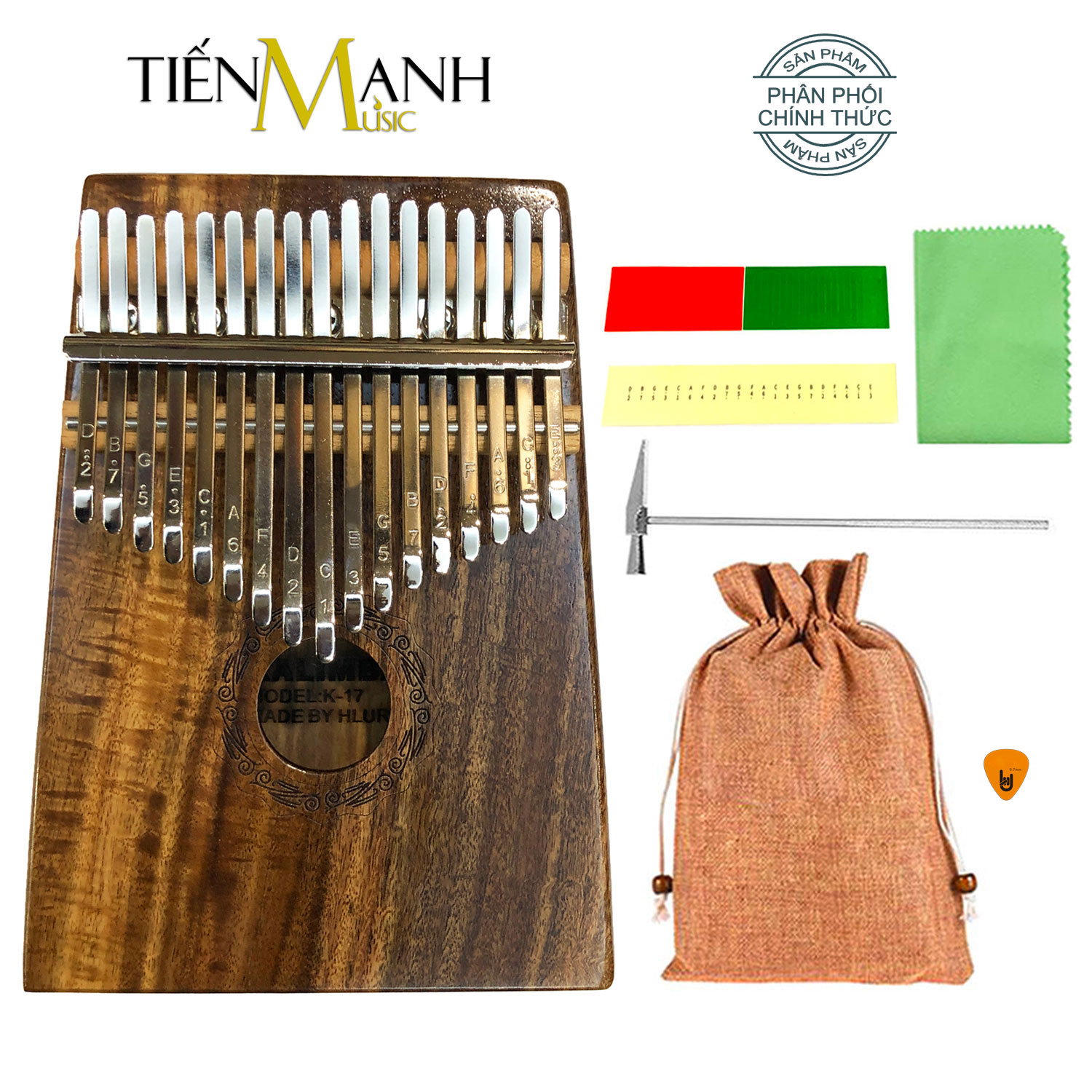 Đàn Kalimba 17 Phím Hluru KG-KO (Gỗ Koa) Hàng Chính Hãng KGKO - Kèm Móng Gẩy DreamMaker