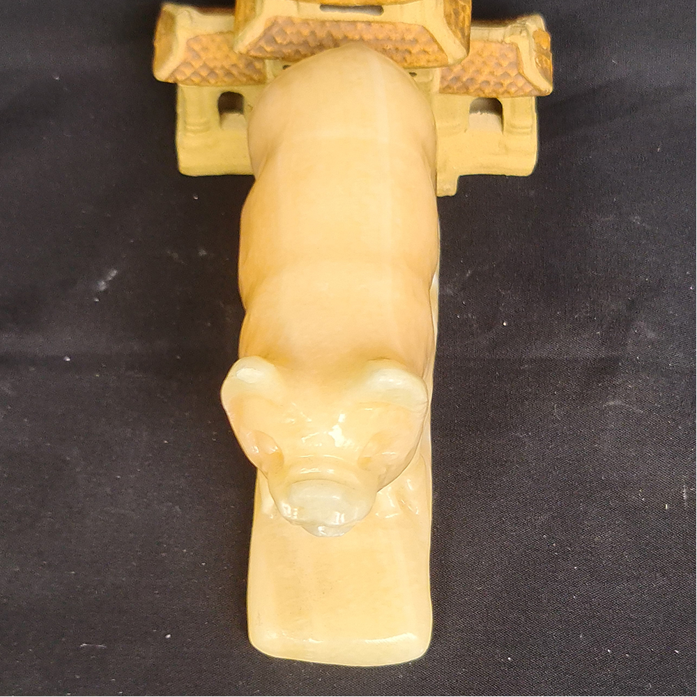Tượng Phong Thuỷ Tuổi Hợi - Lợn - Heo 12 Con Giáp Đá Ngọc Hoàng Long - 10cm - Mx - Hợp Mệnh Thổ, Kim