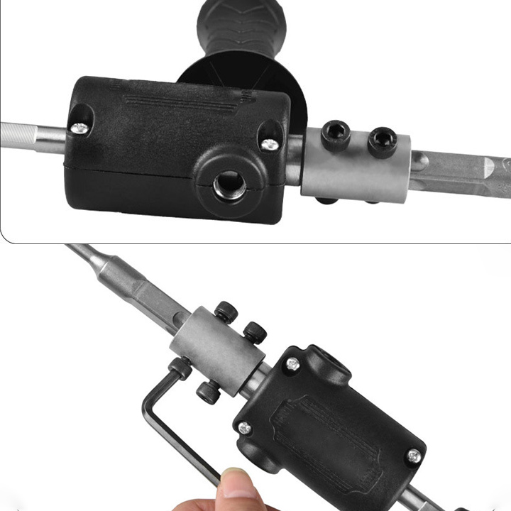 Đầu chuyển đổi máy khoan vít thành khoan bê tông, kèm mũi khoan d6mm