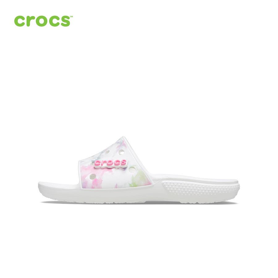 Dép quai ngang unisex Crocs FW Classic Slide U Bleach Dye Whi/Mlti - 207411-94S