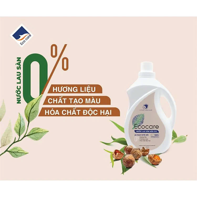 Nước Lau Sàn Hữu Cơ Bồ Hòn Ecocare Chai 2000ml