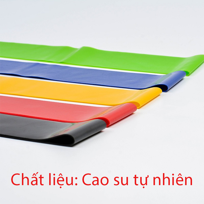 Bộ 5 Dây Đàn Hồi Tập Yoga Mini Band Cao Cấp, Tập Mông, Tay, Chân, Bụng - Tặng Túi Đựng Và Hướng Dẫn Sử Dụng