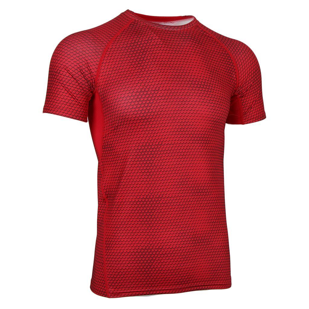 Men's Short Sleeve Running Fitness Workout Compression Base Layer T-Shirt